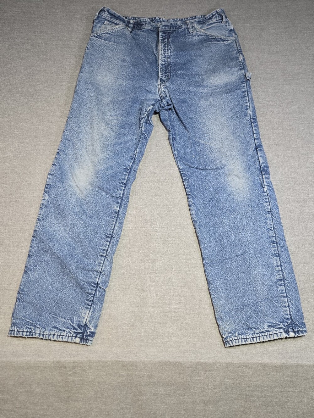 Vintage Dickies Lined Painter Jeans 38x32 Distressed Paint Splatter Carpenter Wo